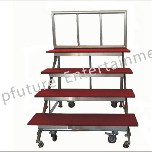 铝合金移动合唱台 可折叠舞台合唱台阶 学校演出合影摄影踏步