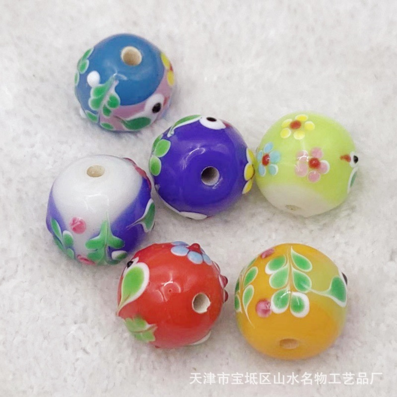 XK274-XK279 复古日式工艺16MM凤凰吉祥图富贵报喜鸟散珠diy