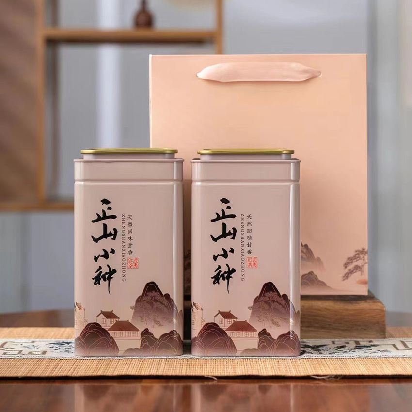 2024年春茶武夷正山小种红茶花香小种茶叶罐装礼盒装500g厂家直销