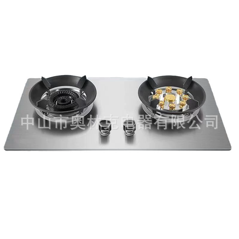 Household gas stove table embedded dual -use gas stove double stove sky gas stove liquefied gas tension glass fierce fire gas stove
