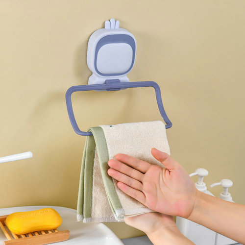 Alien Children Towel Rack, Face Towel Rack, Bathroom Invisible No-Damage Towel Hook, Cute Towel Rod