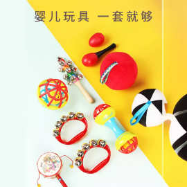 婴儿早教益智玩具0一1岁宝宝到3个月抓握训练小沙锤新生儿手摇铃6