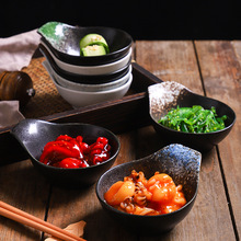 日式陶瓷调料碟料理餐具寿司创意带柄小吃小菜火锅蘸料酱油碟批发