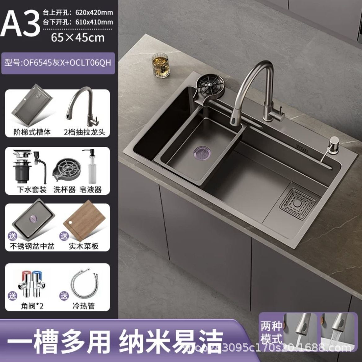 Acero inoxidable al por mayor fregadero de cocina gran tanque único engrosado a mano nano antiincrustante lavabo de cocina doméstica lavabo de platos