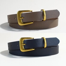 新款韩版腰带女简约休闲高级感针扣女士皮带学生带百搭牛仔裤腰带