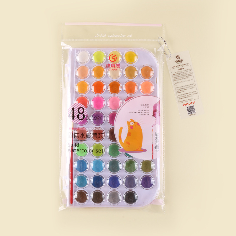カブトムシ固形パテ水彩絵の具クロスボーダー12色28色36色透明水粉絵の具絵画セット|undefined