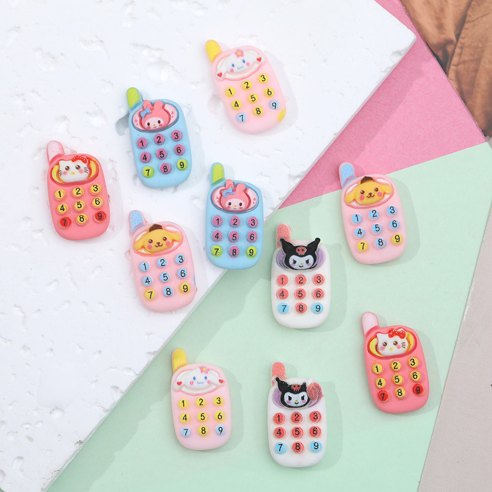 De dibujos animados de color sólido sanliou teléfono móvil DIY accesorios de resina crema pegamento accesorios para el cabello teléfono móvil Shell etiqueta engomada del refrigerador material colgante