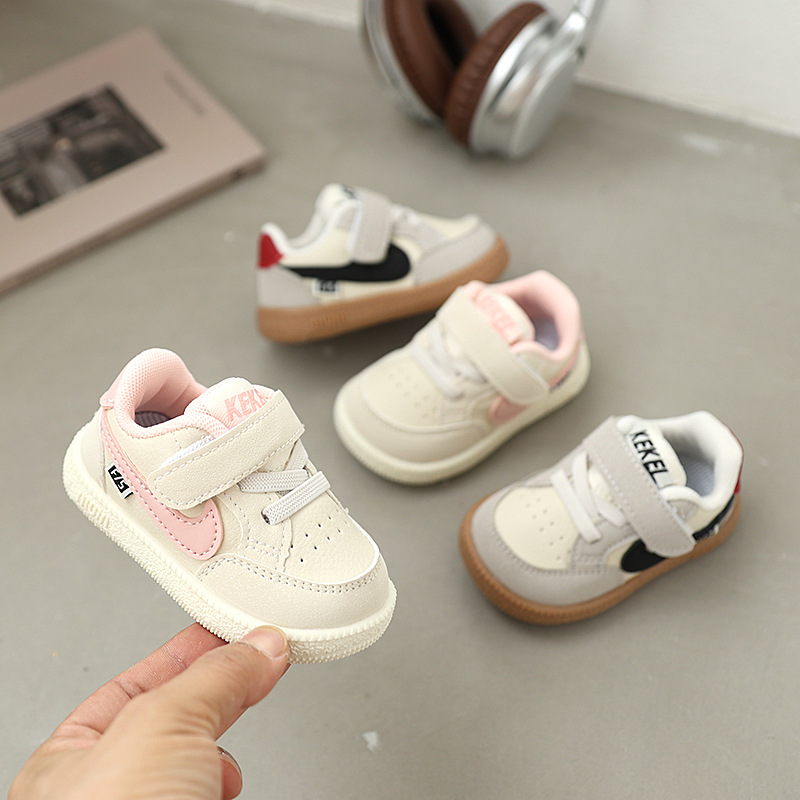 一件代发女宝宝学步鞋秋季新款男童防滑板鞋1-3岁软底休闲稳步鞋