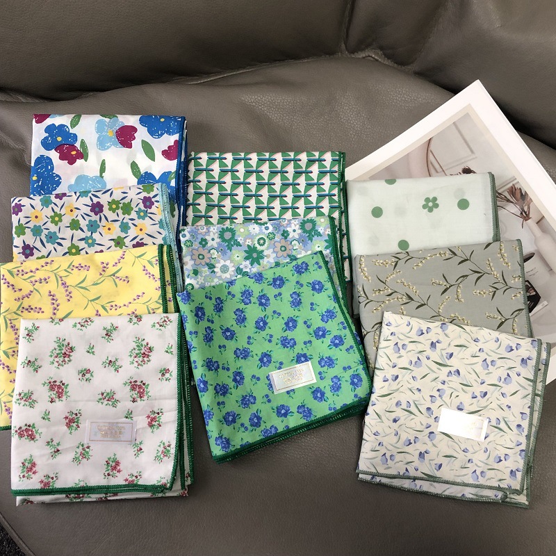 姜十七同款頭巾復古小方巾女薄絲巾春夏秋季圍脖韓國裝飾百搭領巾