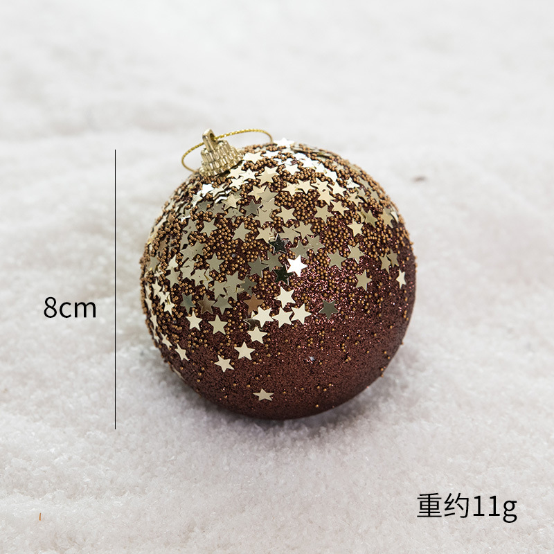 クリスマス装飾品クリスマスボール吊りボール彩色ボールクリスマスツリー吊り飾りカラーボールdiy部品配置|undefined