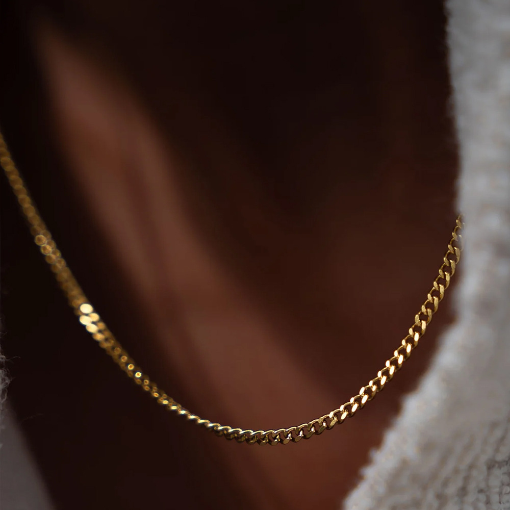 18K Real Gold Plated Plating Material 304 Stainless Steel Pendant Material Layered Necklaces Classification Men's Vacation Classic Style Layered Necklaces Solid Color 316L Stainless Steel Waterproof Non Tarnish Surgical Steel Men Pendant Necklaces
