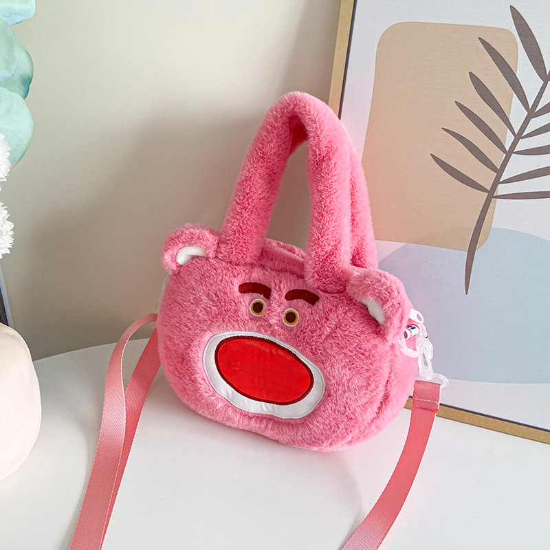 Juguete de felpa crossbody bolsa transfronteriza nueva de dibujos animados de 8 pulgadas muñeca bolso Correa