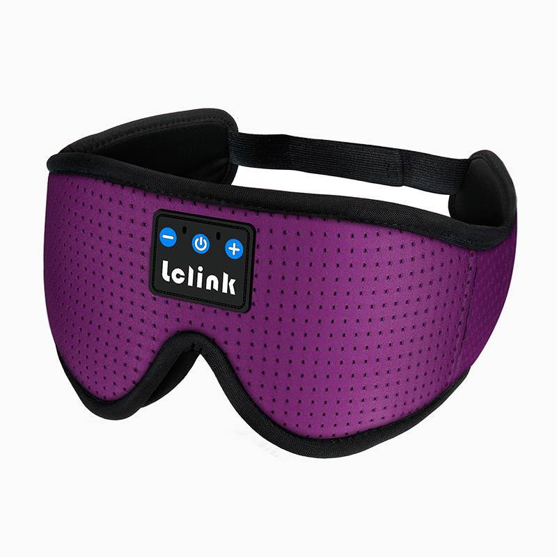 Venta caliente transfronteriza máscara de ojos 3D inalámbrica 5,4 Bluetooth música máscara de ojos estéreo bloqueo de luz máscara de ojos para dormir con certificación completa