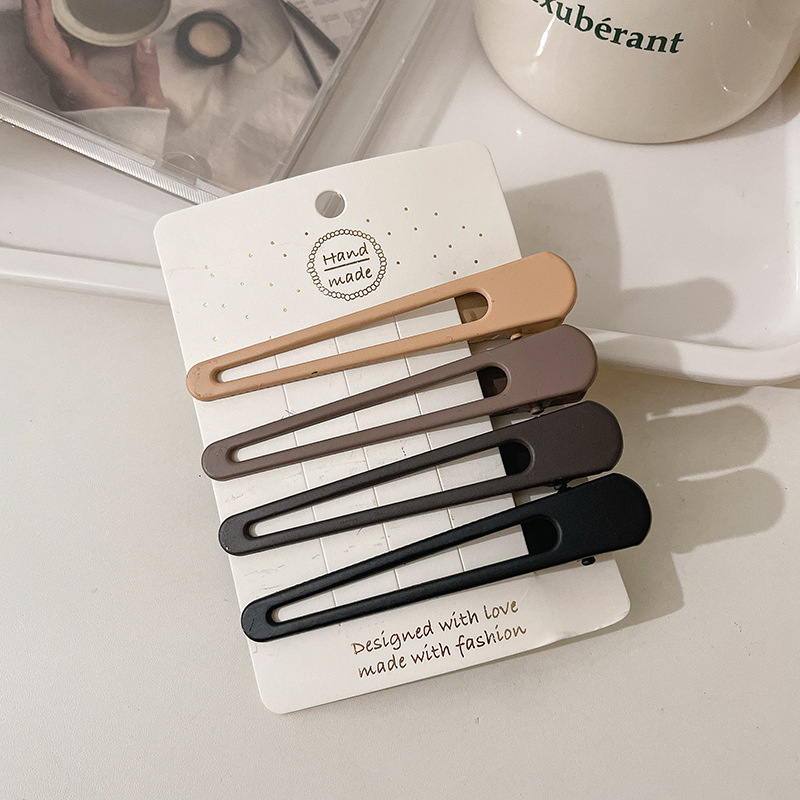 Lindo leche marrón pato clip frente hembra flequillo horquilla accesorios de pelo BB clip horquilla pequeño clip tocado