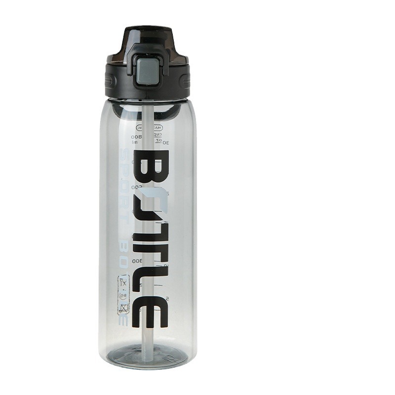 Tapa de primavera taza de agua adulto masculino con escala de cuerda deportes fitness botella de agua estudiante femenina taza de paja resistente a la caída para mujeres embarazadas