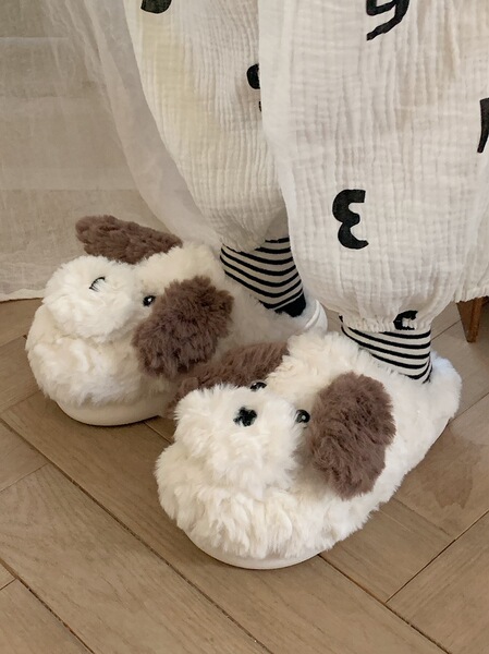 Cute winter non-slip keep warm women's slippers for pregnant