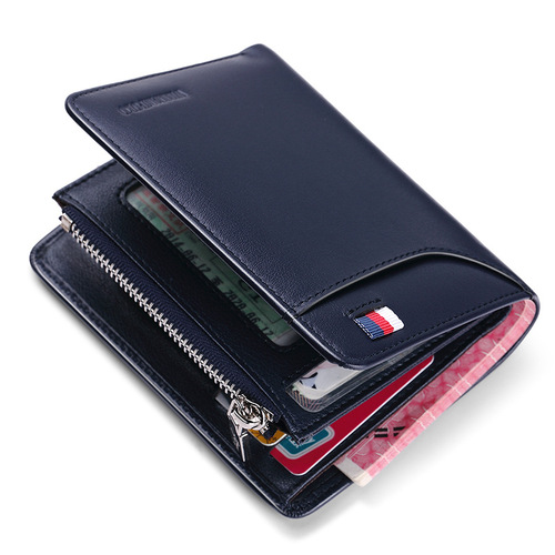 Emperor Paul wallet men's short wallet first layer cowhide cross-border genuine leather wallet change with gift box foreign trade