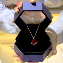 s925银饰小裙子饰品纯银项链扇形贝壳时尚吊坠简约锁骨链女ins