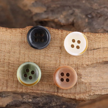 仿烧边树脂碗型百搭春夏秋格子POLO衫衬衫牛仔毛衫服装批发纽扣