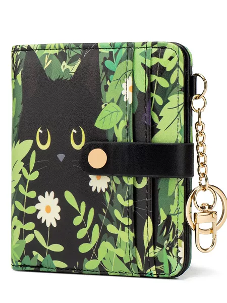 Cross-Border Hot-Selling Amazon Women's Wallet Rfid Anti-Theft Portable Short Thin Card Holder with Multiple Card Slots
