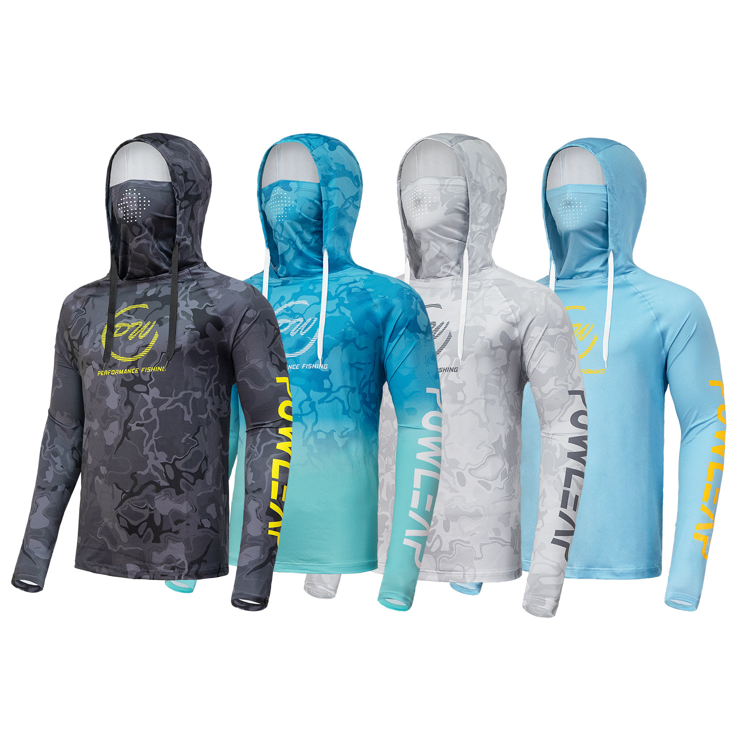 遮面垂钓防晒衣男女夏季冰丝超薄透气吸湿排汗钓鱼服上衣厂家批发