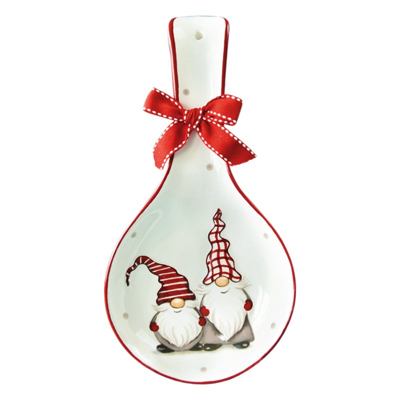 Nórdico Navidad cuchara rack mesa de comedor palillos cuchara servilleta cocina estante con arco entrega de una pieza