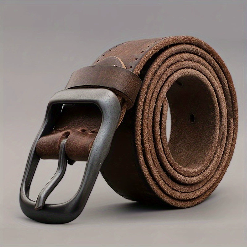 2025 кросс-бордер 1 шт. классический ремень из натуральной кожи с пряжкой 1 шт. мужской ремень из натуральной кожи первого слоя с пряжкой
