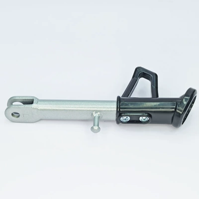 Motorcycle electric car side support foot bracket foot support ladder partial support single support partial tripod stand foot bracket accessories (Electric car big tripod) - 160mm-silver-white-iron-single-support