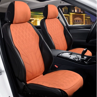 2026 car seat cushions, universal for, Seat cushion, seat cover - two-seater-vibrant-orange
