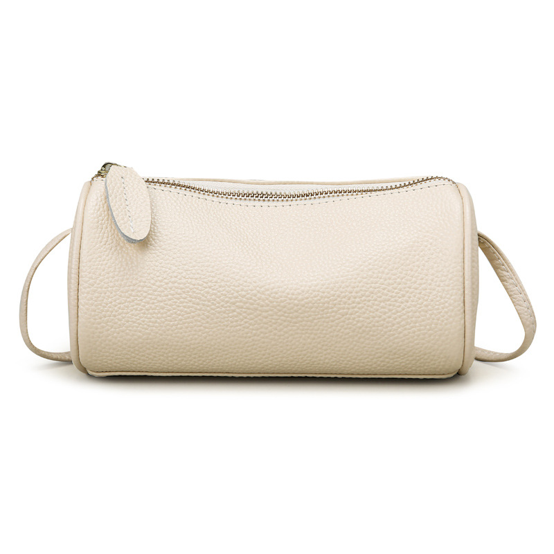 Top Grain Cowhide Leather Small Bag For Women 2026 New Pillow Bag Soft Leather Mini Shoulder Crossbody Cylinder Bag - Thumbnail 5
