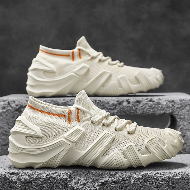 Мужская обувь новая повседневная обувь осьминога летающая обувь носки обувь ленивая обувь с толстой подошвой модная спортивная обувь