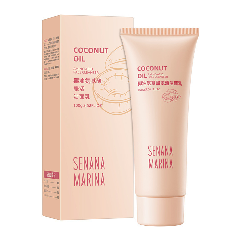 Limpiador facial de aminoácidos de Sena Limpiador facial de limpieza suave, refrescante, control de aceite, calmante y reparador, limpiador de marcas de acné diluido