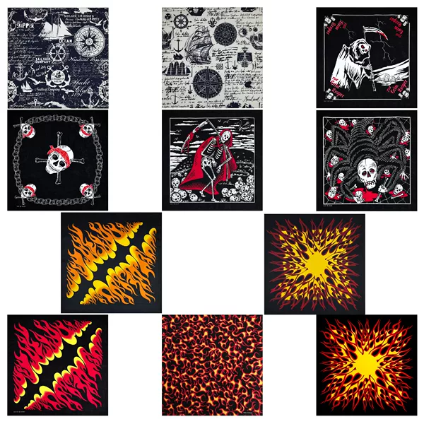 European and American Men's Dark Style Street Dance Sports Cycling Versatile Face-Covering Headband for Women Korean Style Hip-Hop Headscarf Square Scarf