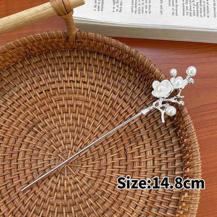 Flores chinas retrógradas flange paso agitando pinzas de cabello de mujer elegante ropa de estilo chino pinzas de cabello de cabello de cabeza trasera pinzas de cabello