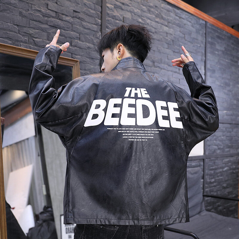 ​ ​ 2025 Spring and Autumn Men's Tactical Armor Jacket Anti-Scratch Turtle Pattern Ecological Leather Anti-Splash Commuting God of War Jacket