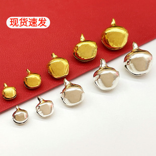 One-word iron bell Christmas decorative Bell Golden flat mouth Bell pet duckbill small Bell handmade diy jewelry