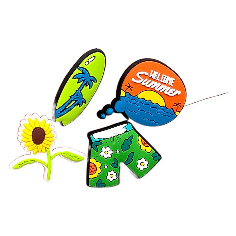 Verano estilo serie agujero zapatos flor PVC zapatos de goma suave hebilla decorativa agujero zapatos flor zapato hebilla DIY accesorios del zapato