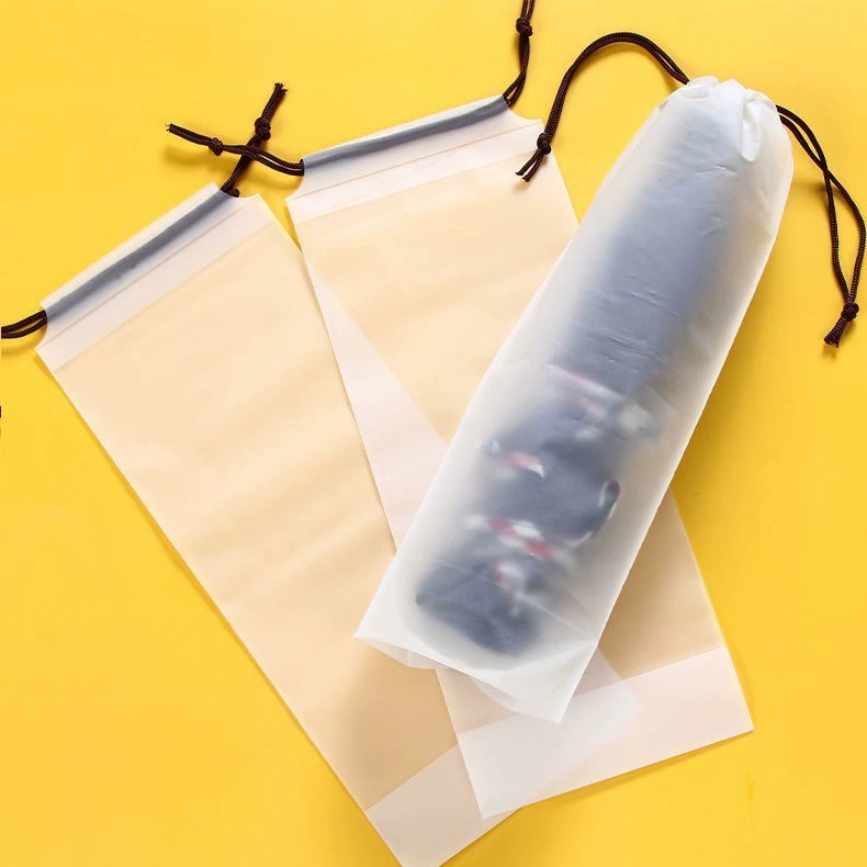 Umbrella, waterproof hermetic plastic storage bag on lanyard