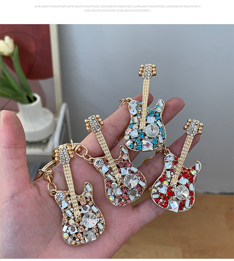 New Style Alloy Guitar Women's Bag Pendant Keychain display picture 6