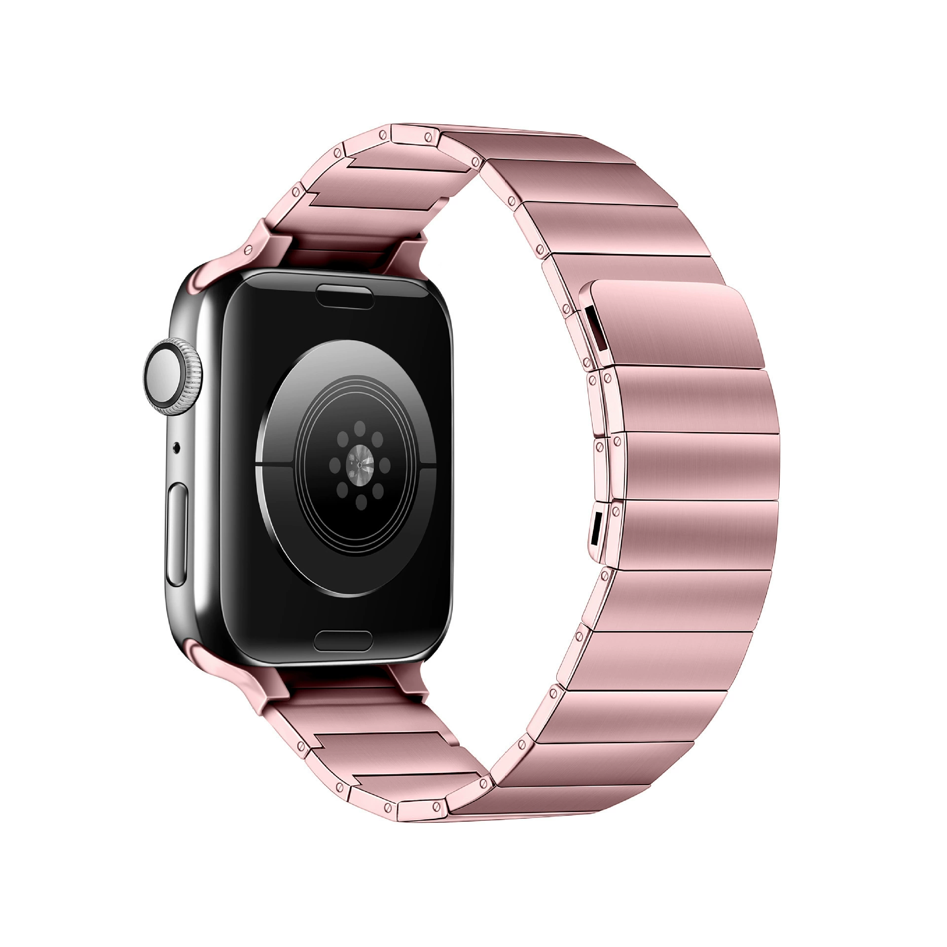 Apple, совместимый бамбуковый браслет из нержавеющей стали, ремешок для часов, 4567S