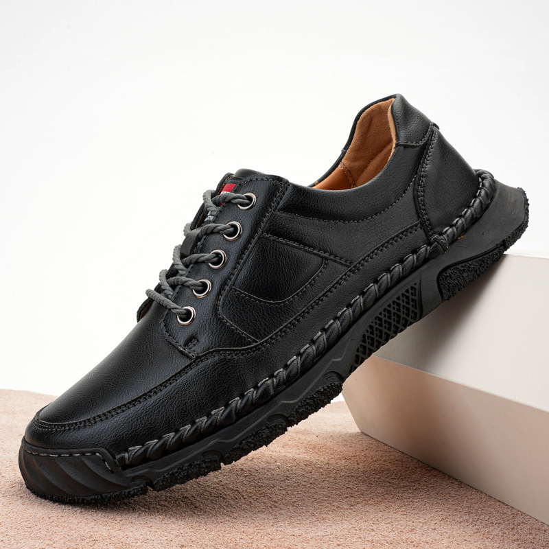 Transfronterizos zapatos casuales de cuatro estaciones zapatos de cuero transpirables al aire libre baja zapatos de montaña hechos a mano zapatos de cuero al por mayor