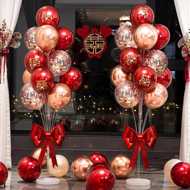 Balloon decorations for wedding venue, comprehensive wedding celebration supplies, engagement and wedding ceremony site column scene setup set