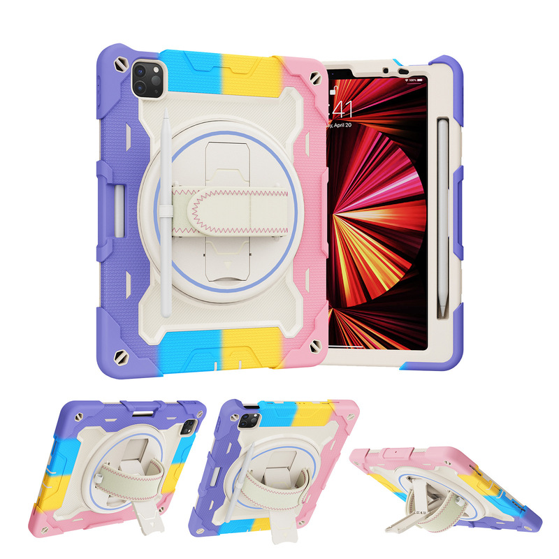 Applicable to ipad pro11-inch tablet case anti-bending Air4/5 horizontal and vertical bracket 10.2 silicone children's anti-fall shell