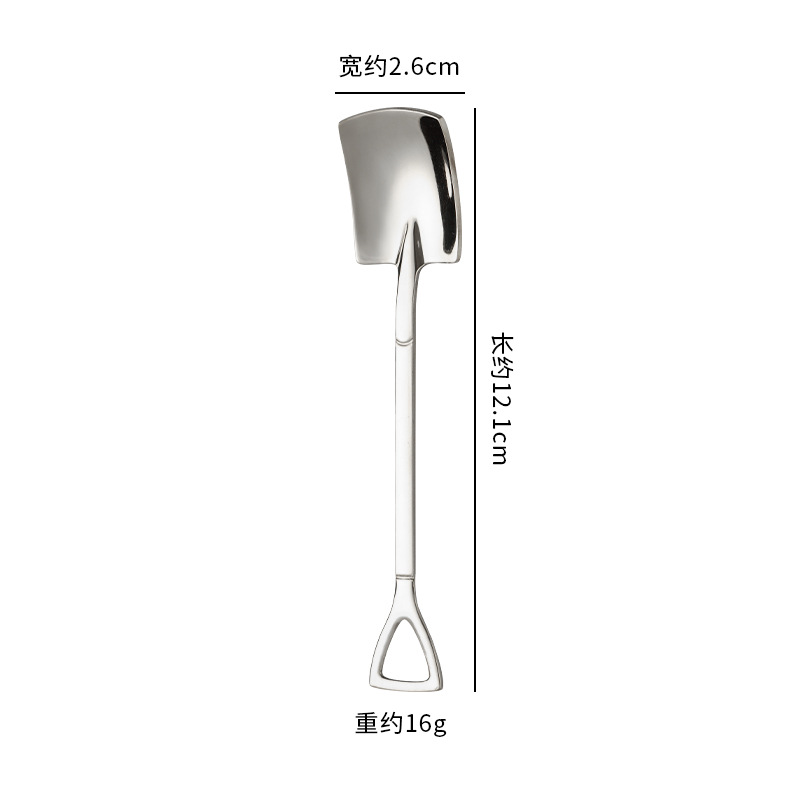 Creativo 304 de acero inoxidable sandía pala cuchara Internet celebridad mini hierro cuchara helado pala tenedor traje trabajador pala