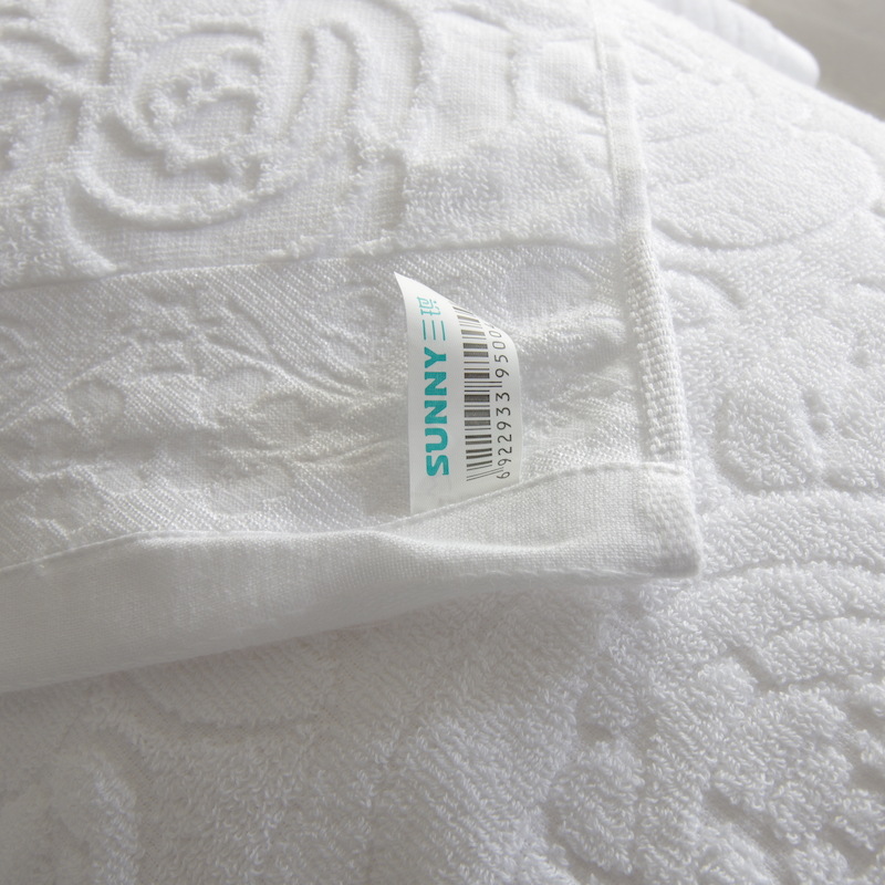 BB4C批發純白色枕巾一對裝純棉素色全棉賓館酒店宿舍洗浴深藍