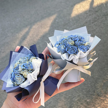 mini花束玫瑰干花迷你车载摆件家居女装饰拍摄道具见面生日伴手礼