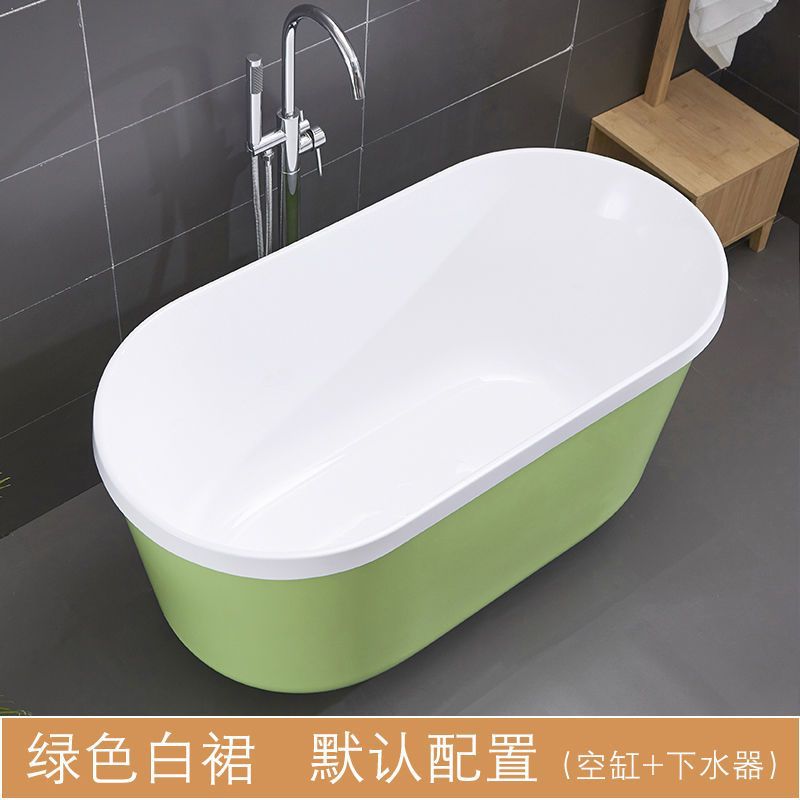 Acrílico doméstico adulto pequeño tipo de casa sin instalación de doble capa de aislamiento térmico de color independiente spa bañera roja bañera