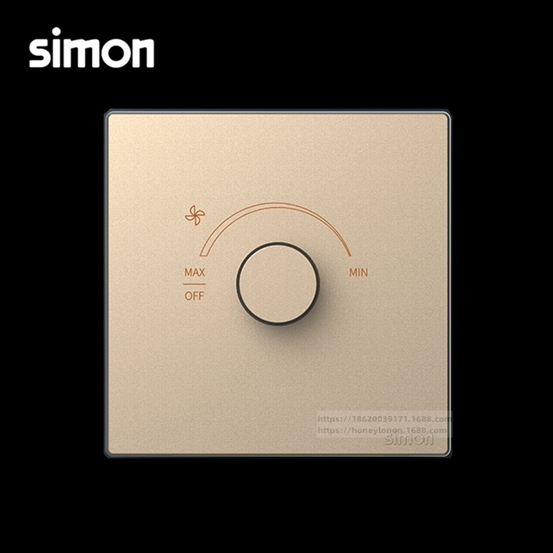 Simon/西蒙 M3系列 调速开关(二线,风扇)（香槟）58E201-46