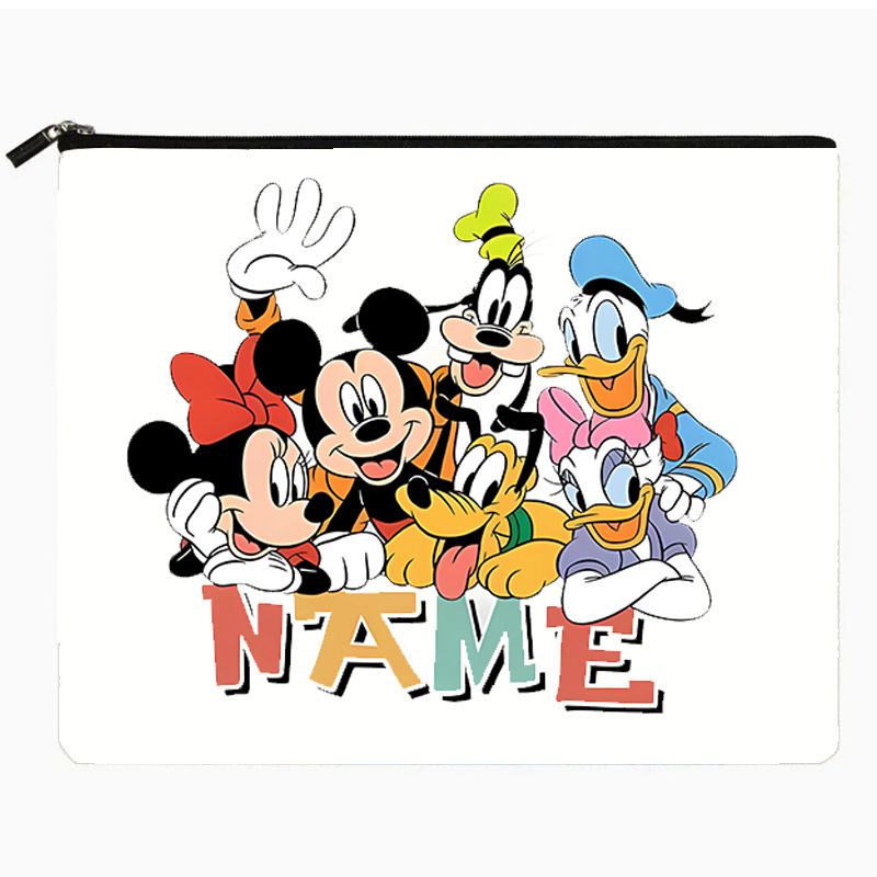 Bolsa de cosméticos transfronteriza de Amazon Impresión de doble cara Mickey Mouse Bolsa con cremallera de gran capacidad Bolsa de lavado al por mayor