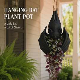 跨境新品 Bat Hanging Flower Pot 悬挂蝙蝠花盆3D打印工艺品挂件